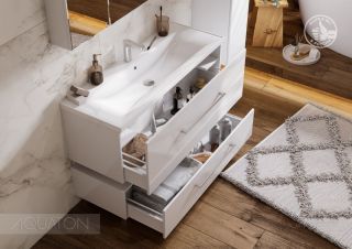 Тумба под раковину Акватон Мадрид М 120см белый 1A168701MA010